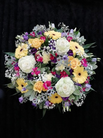 Wreath - Yellow, Pink & Purple