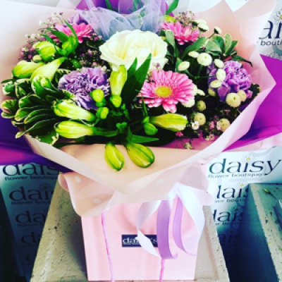 Pretty in pastel  - Gorgeous pastels including rose, germini, alstroemeria , chrysanthemum, carnations 