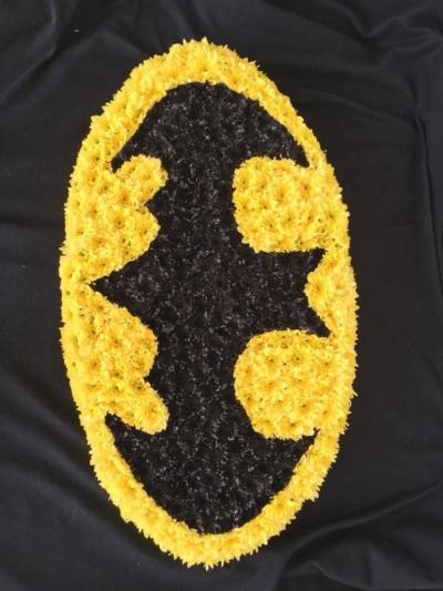 Batman Logo - A Batman logo floral tribute
