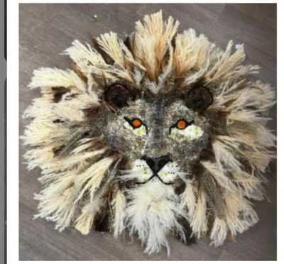 Lion 2d picture - A 2 d lion design. A detailed and creative lion design.