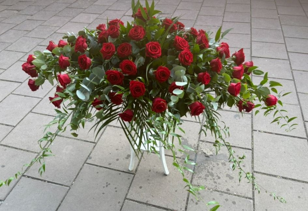 Casket Spray - Red Rose