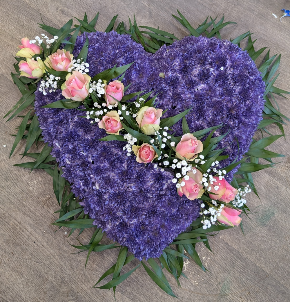 Full Based Heart - Purple & Pink