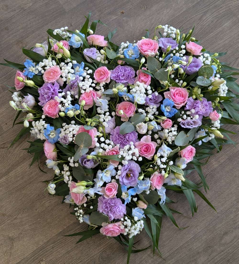 Heart - Pink, Lilac & Blue