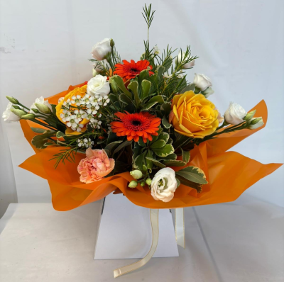 Wild Autumn - A Flowerbox bursting with seasonal flowers in autumnal colours