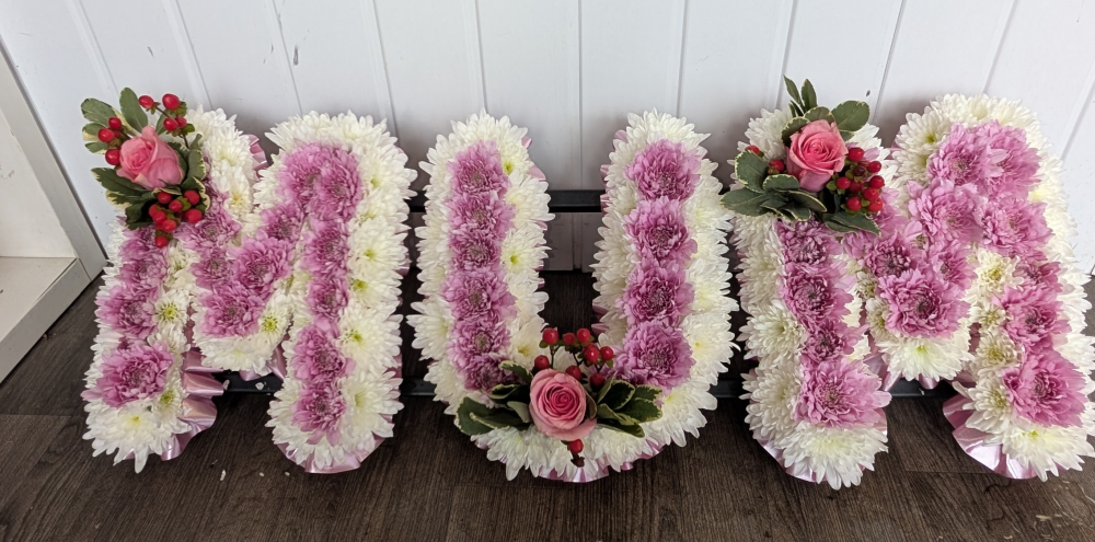 MUM - Pink & White Stripe