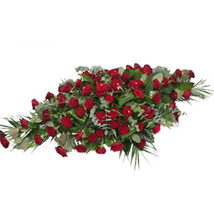 Red Rose Coffin Spray