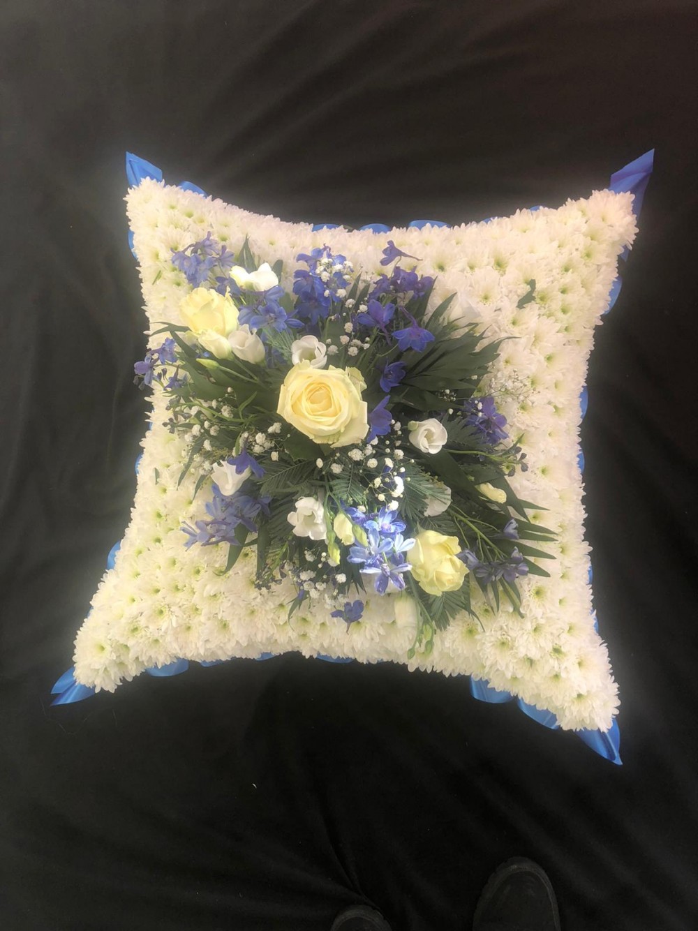 Cushion - Blue & White