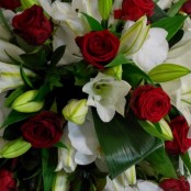 Casket Spray - Lillie & Roses