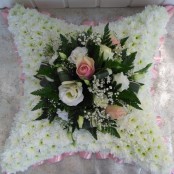 Cushion - Pink & White