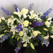 Casket Spray - Blue & White