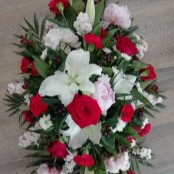 Casket Spray - Red, Pinks & Whites