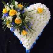 Based Heart - Yellow, Blue & White