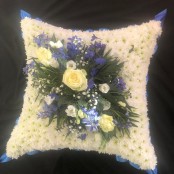 Cushion - Blue & White