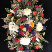 Colourful Casket Spray