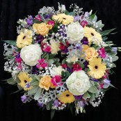 Wreath - Yellow, Pink & Purple